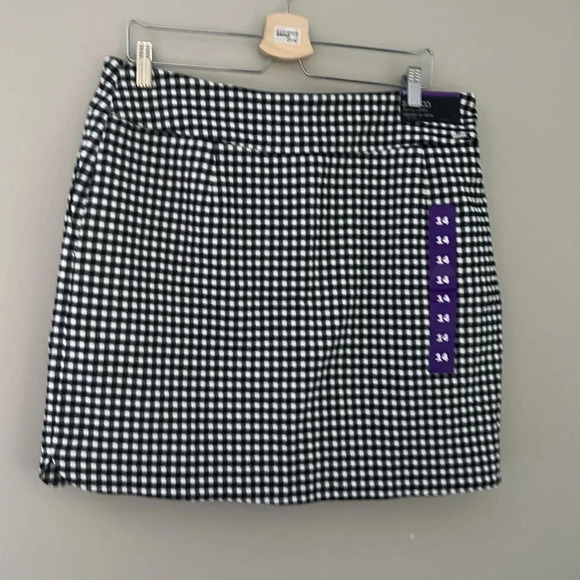 S.C.&CO Black and White Gingham Skirt - Size 14 - Picture 2 of 4